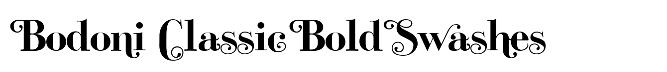 Bodoni Classic Bold Swashes